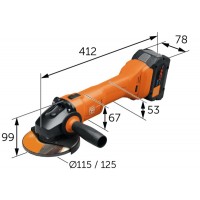 Шлифовальная машина FEIN CCG 18-115-10 AS